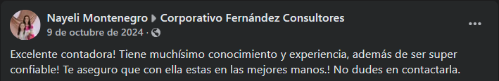 Testimonio de los servicios de Corporativo Fernández